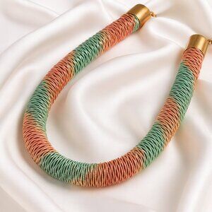 RSVP Gold tone - Colorful Stretchy Coil Necklace - Fashion Jewelry - Women